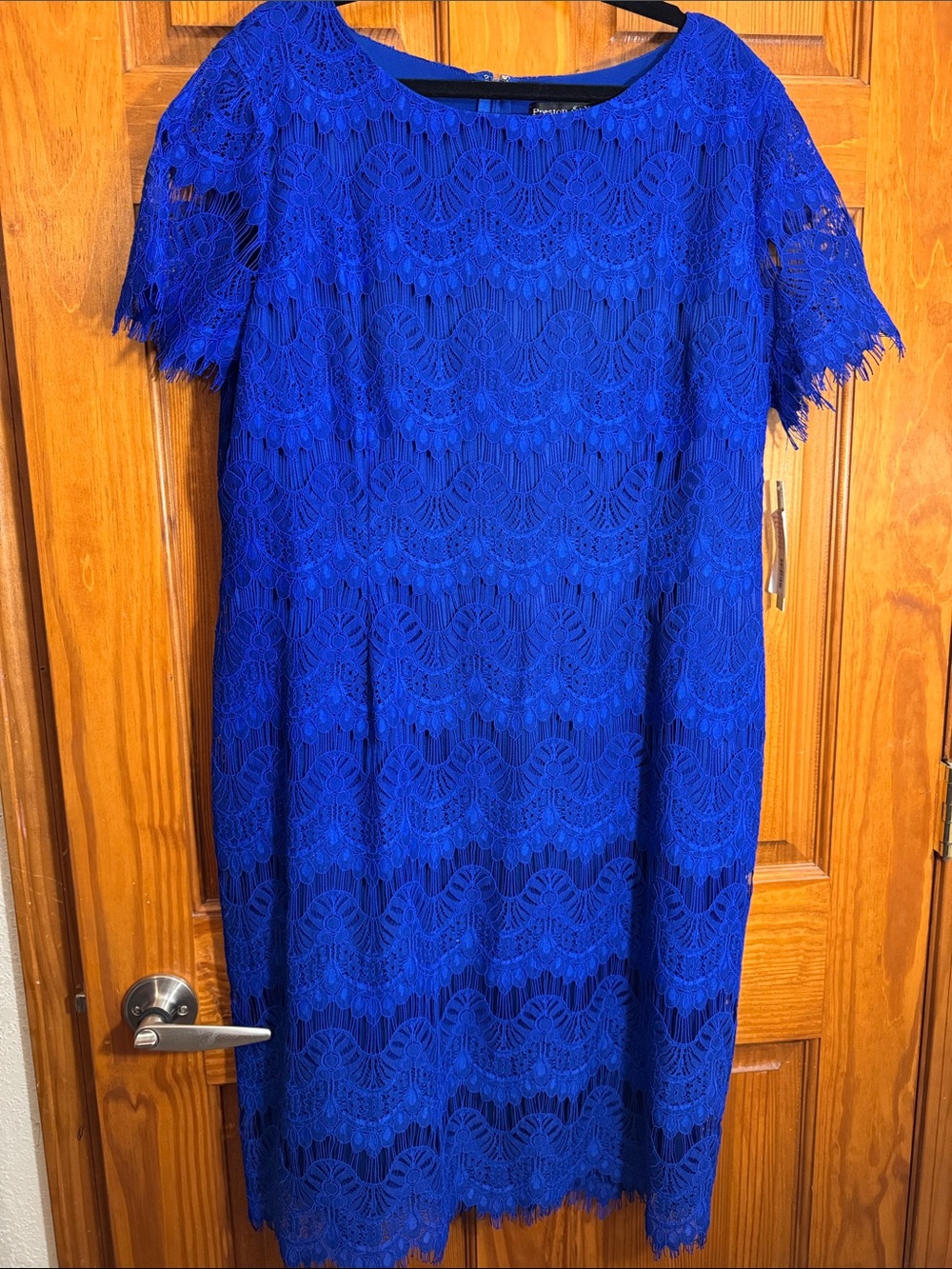 Preston & York Cobalt Blue Lace Felicia Midi Dress NWT Size 16